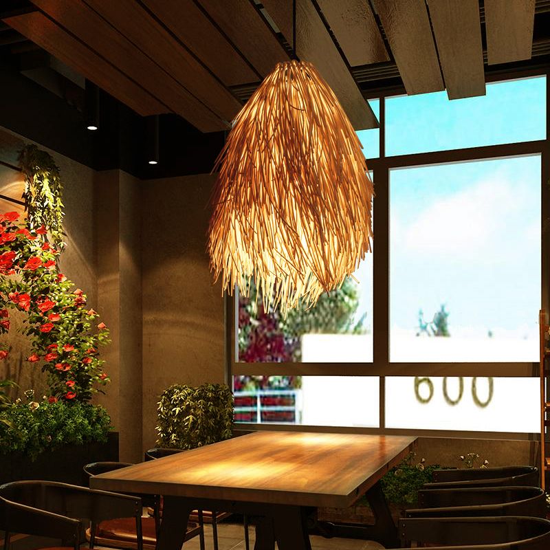 Muto Designer Handmade Weave Pendant Light, Rattan - Neutralighting