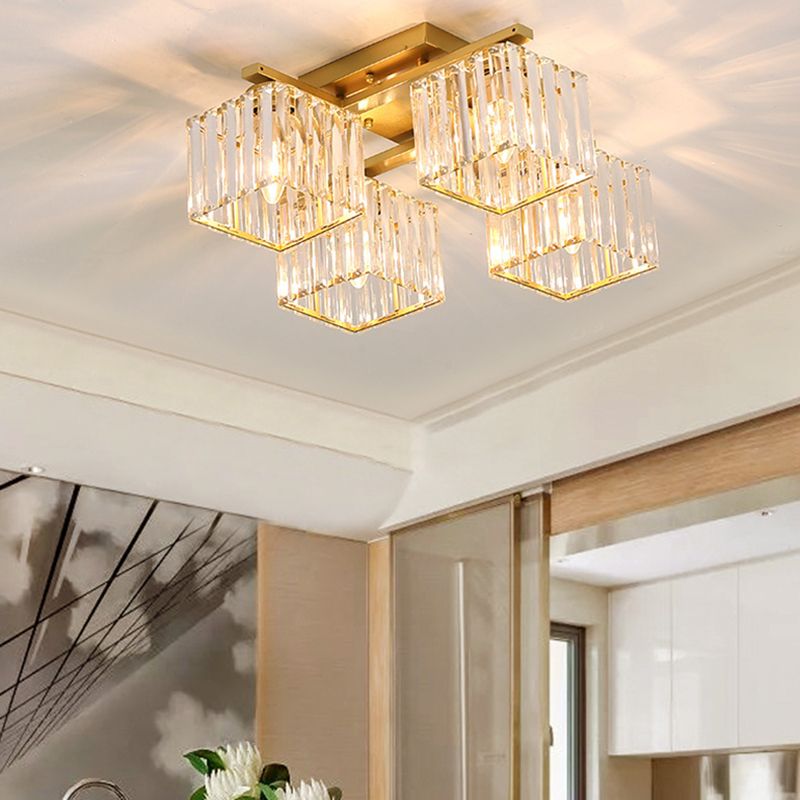 Kristy Modern Flush Mount Ceiling Light, Black/Gold - Neutralighting