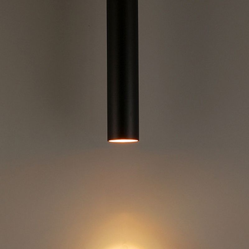 Yore Modern Cylinder Shape Linear Pendant Light Black Metal - Neutralighting