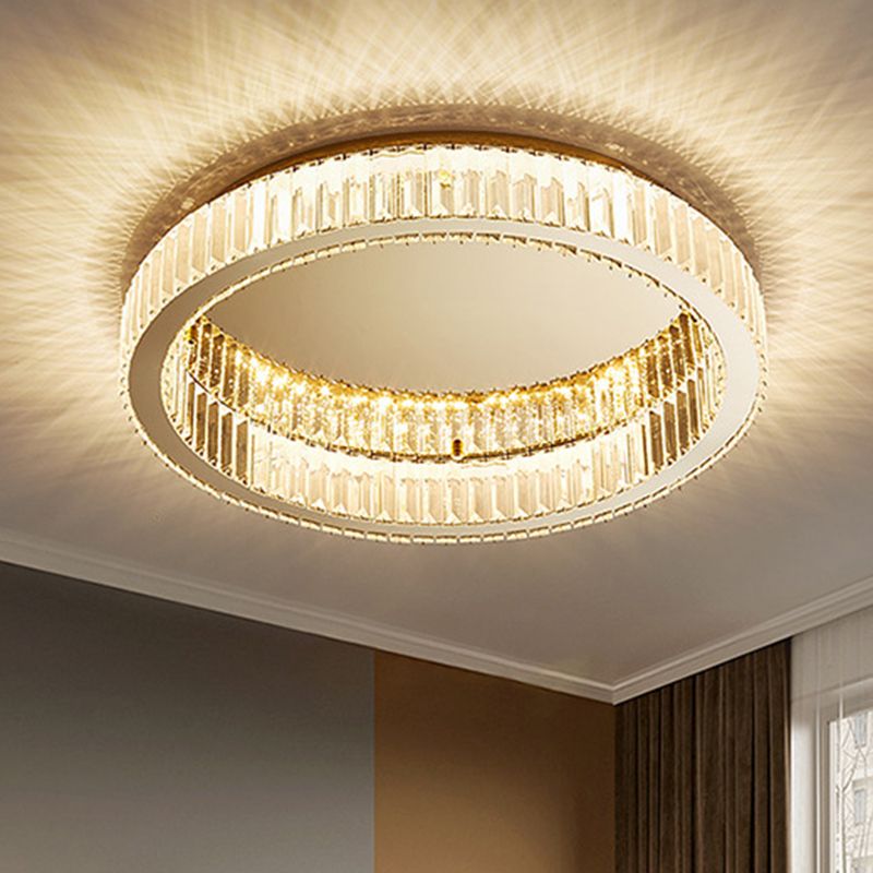 Kristy Modern Art Deco Circular Crystal Flush Mount Ceiling Light Gold - Neutralighting