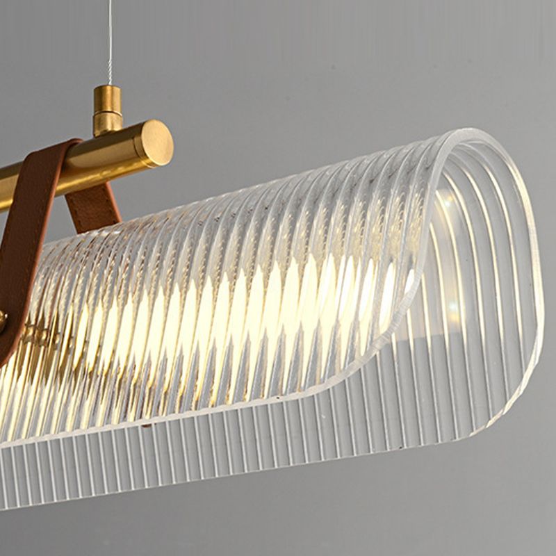 Arisha Pendant Light Linear Modern, Acrylic/Metal, Black/Gold, Study - Neutralighting