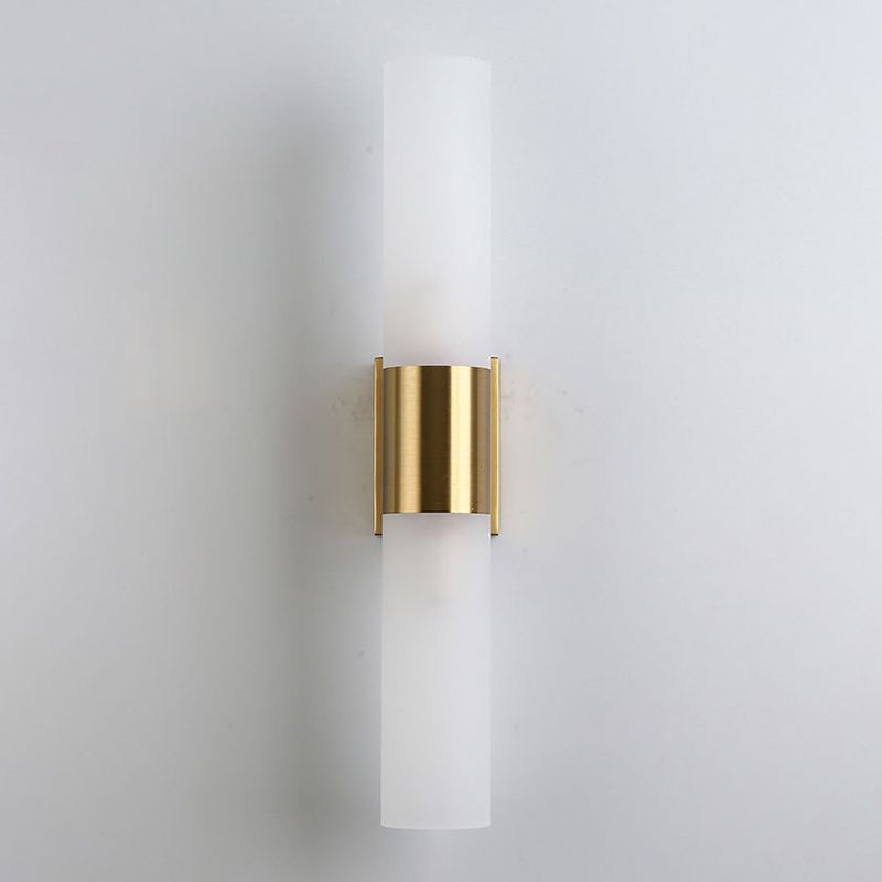 Arisha Modern Double Headed Metal Glass Vanity Wall Lamp, Black/Gold - Neutralighting