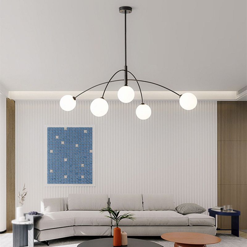 Valentina Pendant Light Globe Modern, Metal/Glass, Black/Gold, Bedroom - Neutralighting
