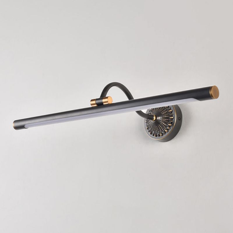 Tiffany Black Adjustable Reading Spotlight Wall Lamp, Metal/Wood - Neutralighting