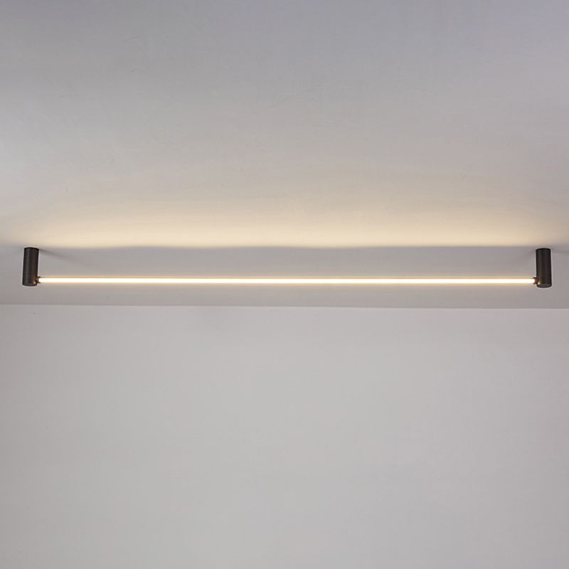 Arisha Minimalist Linear Flush Mount Ceiling Light, Black, Hallway - Neutralighting