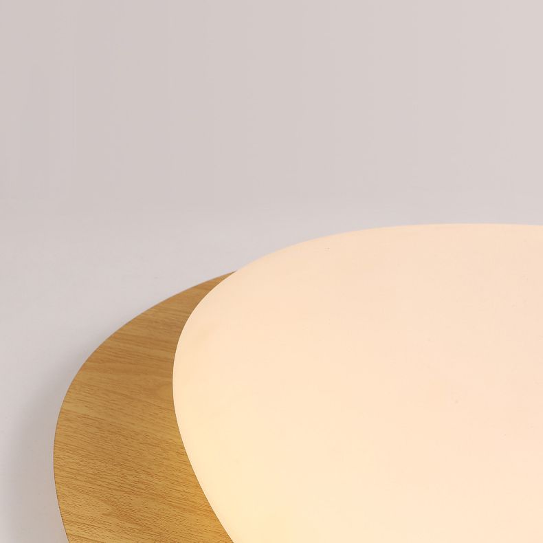 Arisha Flush Mount Ceiling Light Modern, Metal, Walnut/Natural - Neutralighting
