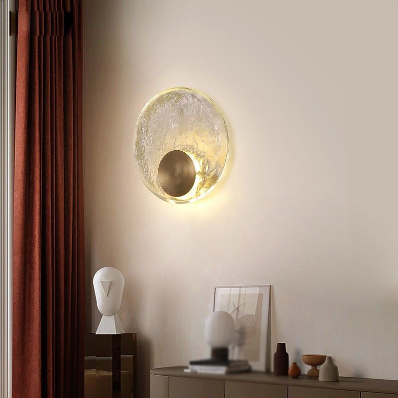 Kristy Art Deco Globe Crystal&Metal Bedroom Wall Lamp, Gold - Neutralighting