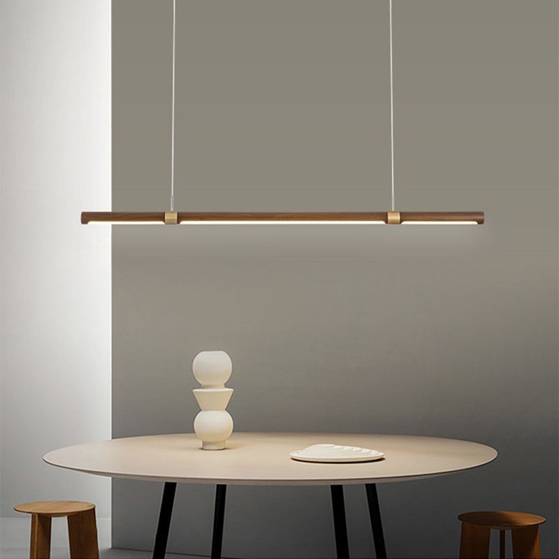 Muto Modern Minimalist Pendant Light, Metal Water Transfer Wood - Neutralighting