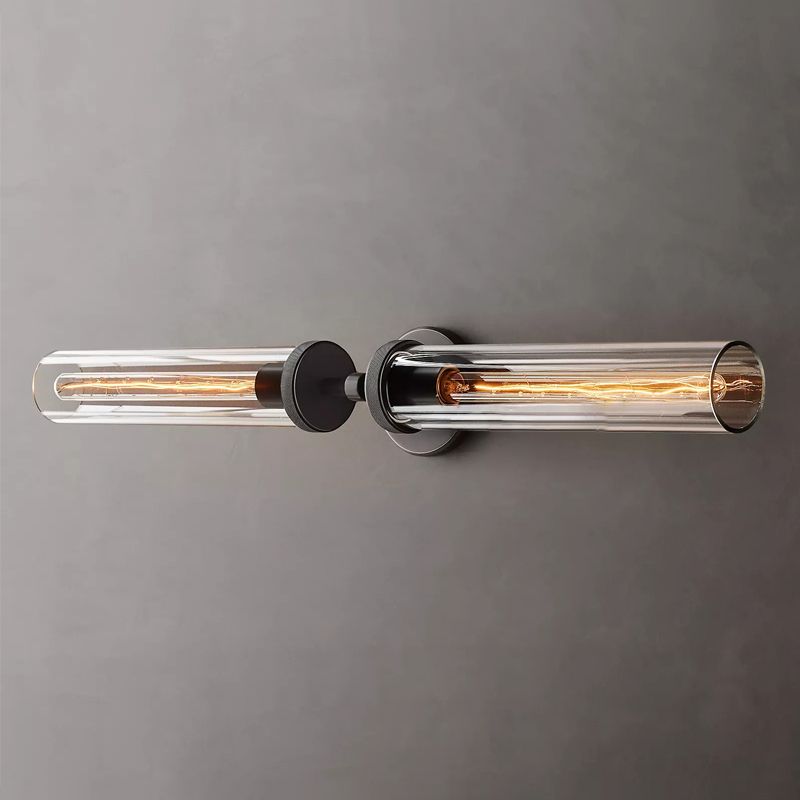 Arisha Modern Cylindrical Metal Led Wall Lamp, Black/Copper - Neutralighting