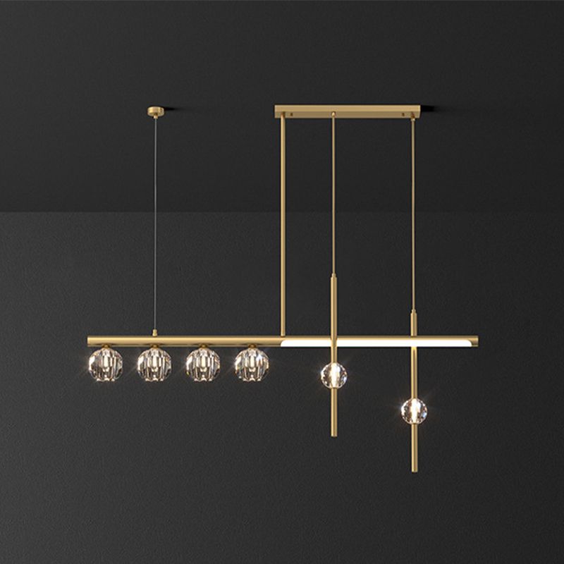 Kristy Metal & Crystal Pendant Light, Gold - Neutralighting