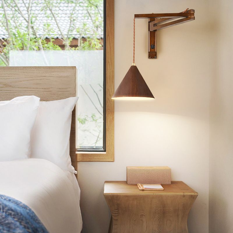Muto Adjustable Wall Lamp, Wood/Metal, 2 Color, Living Room - Neutralighting