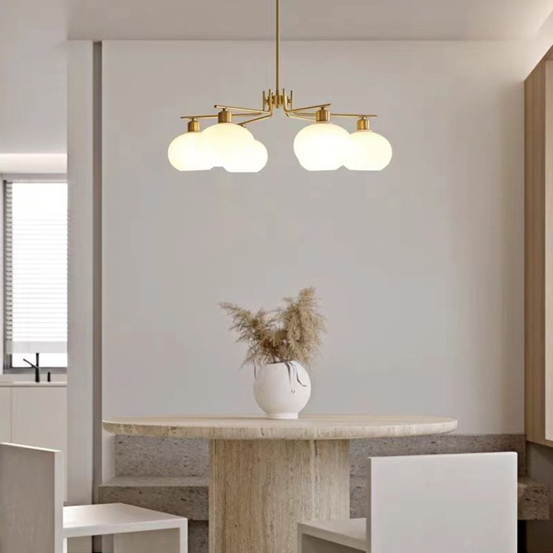 Valentina Pendant Light Semi-Circular Modern, Metal/Glass, Gold/Nickel, Dining Room - Neutralighting