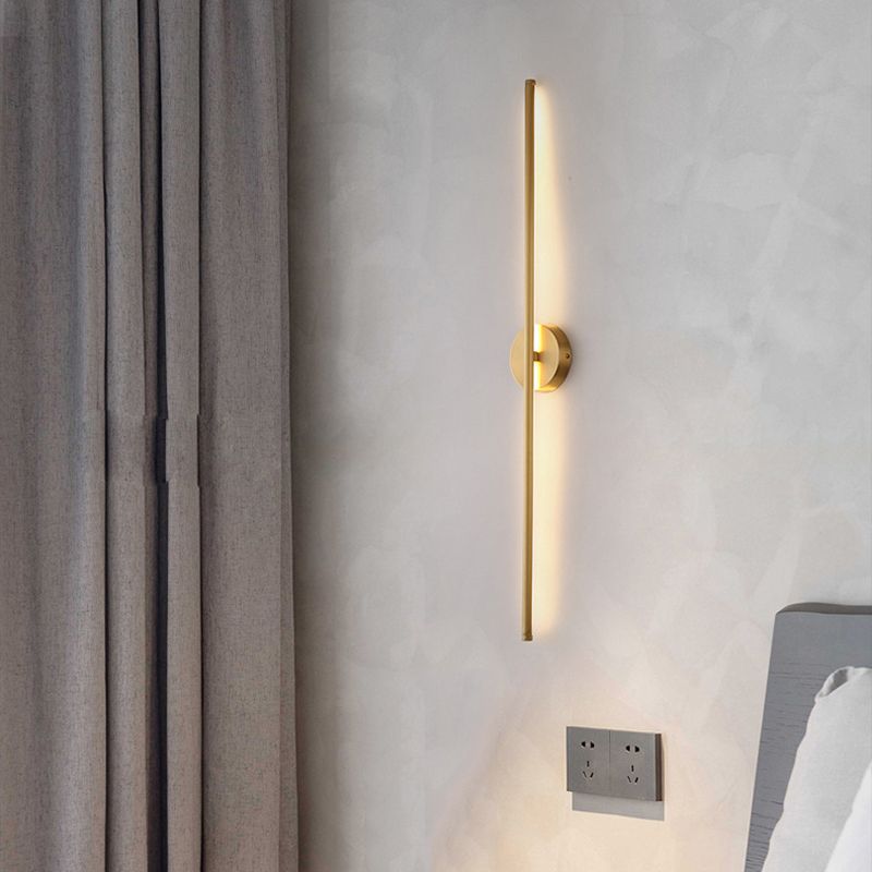 Fauro Modern Linear Metal&Silica Gel Wall Mount Lamps, Gold - Neutralighting