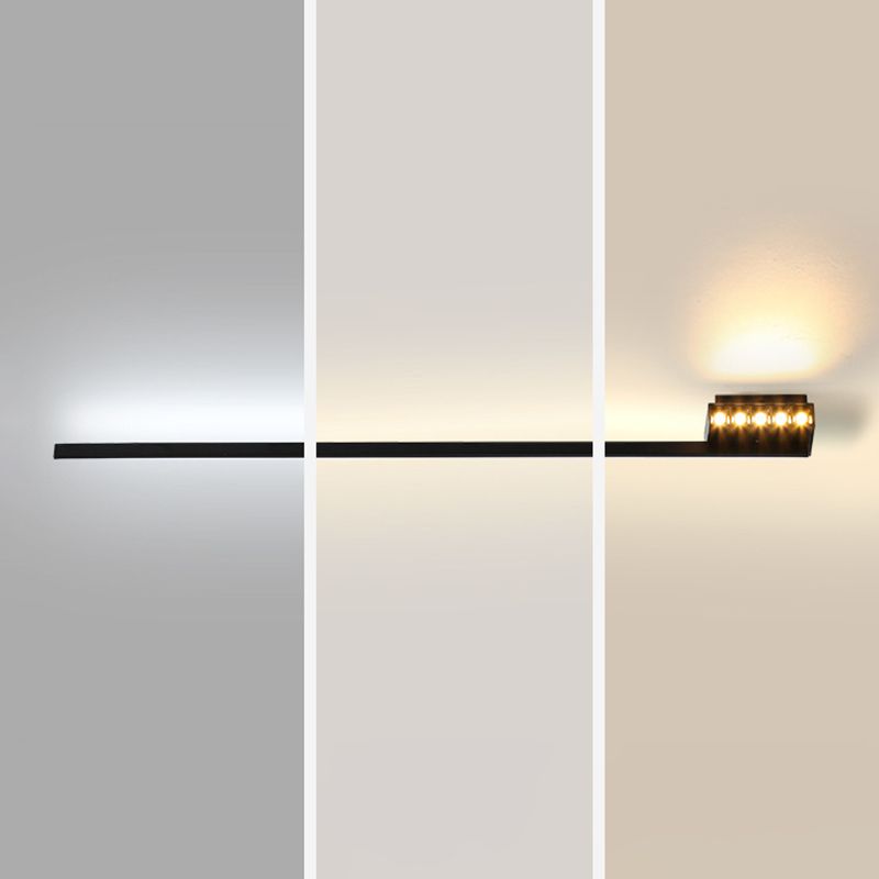 Arisha Minimalist Linear Metal Vanity Wall Light, Black, Bathroom - Neutralighting