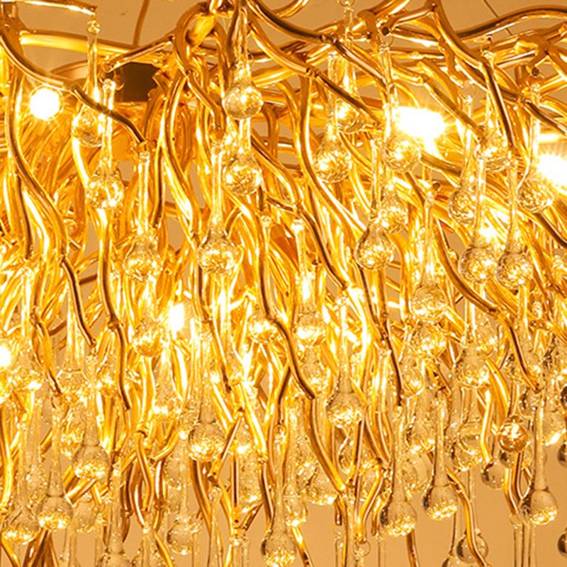 Arisha Pendant Light Tassel Luxury, Metal/Crystal, Gold, Bedroom - Neutralighting