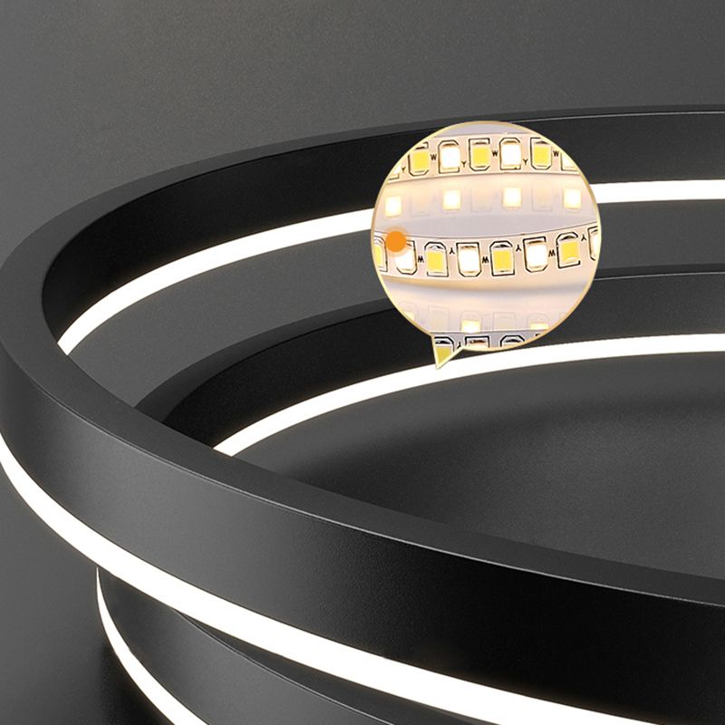 Arisha 3-Rings Black Black Modern Pendant Light - Neutralighting