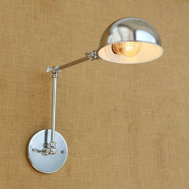 Epoch Wall Lamp Dome Minimalist, Adjustable Metal, Silver, Bedroom - Neutralighting