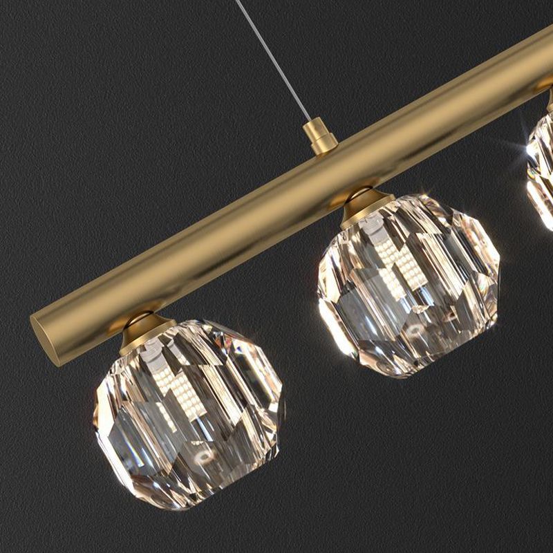 Kristy Metal & Crystal Pendant Light, Gold - Neutralighting