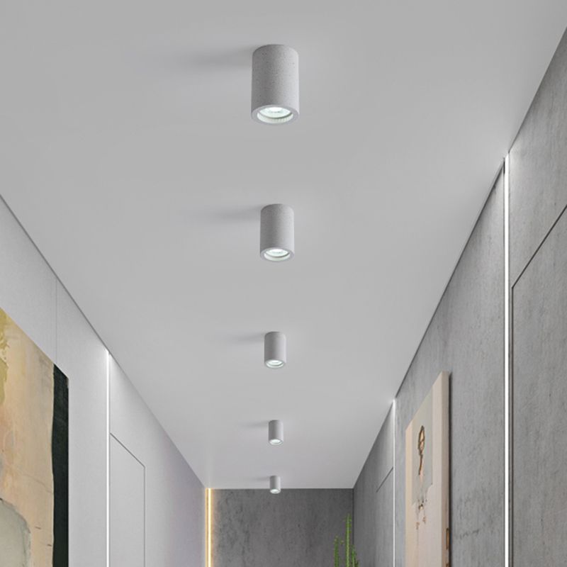 Aria Modern Cylinder LED Flush Mount Ceiling Light, Living Room