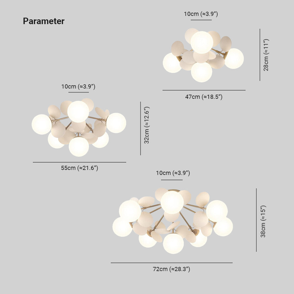 Nexen Multicolored Flower Branch Chandelier Living Room - Neutralighting
