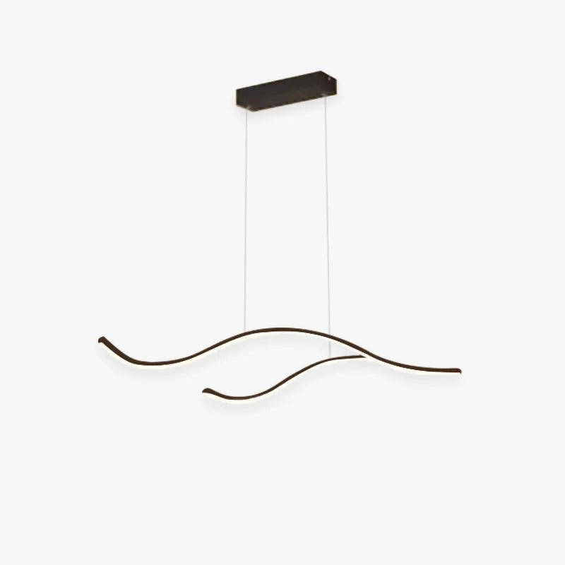 Arisha Curved Linear Pendant Light, Black/Gold - Neutralighting