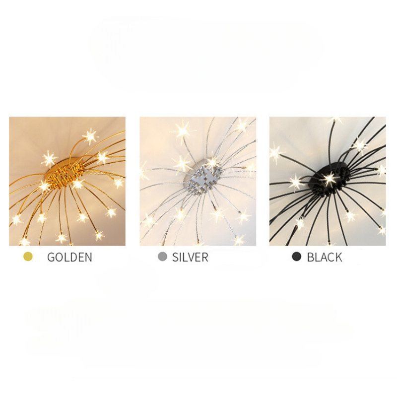 Arisha Art Deco Starry Flush Mount Ceiling Light - Neutralighting