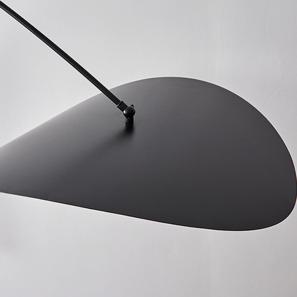 Arisha Minimalist Lotus Leaf Shaped Metal Pendant Light, Black/Gold - Neutralighting