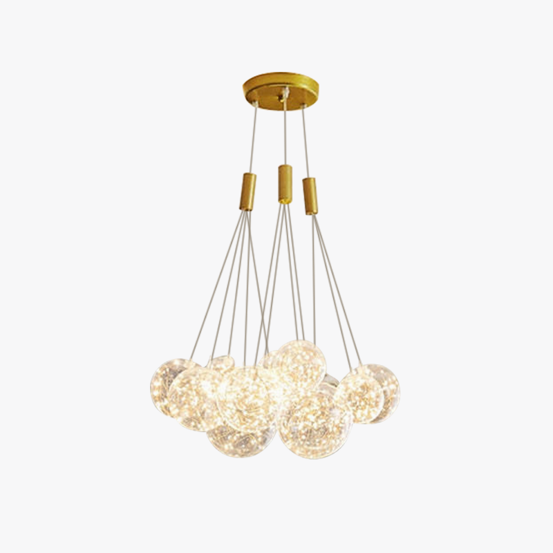 Valentina Glass Globe Bubble Pendant Light LED Stary - Neutralighting