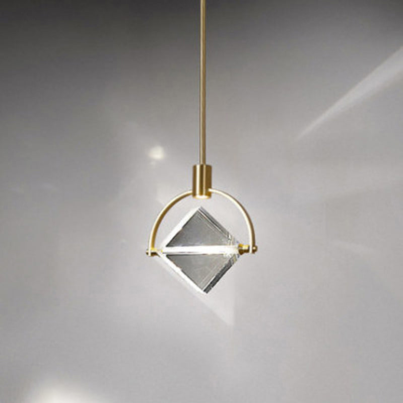 Kristy Modern Luxury Geometry Metal/Crystal Pendant Light, Gold - Neutralighting
