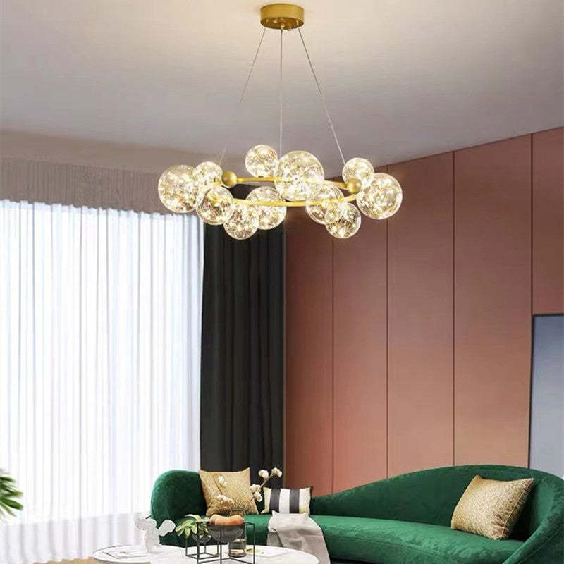 Valentina Art Deco Luminous Sphere Cluster Glass Pendant Light - Neutralighting