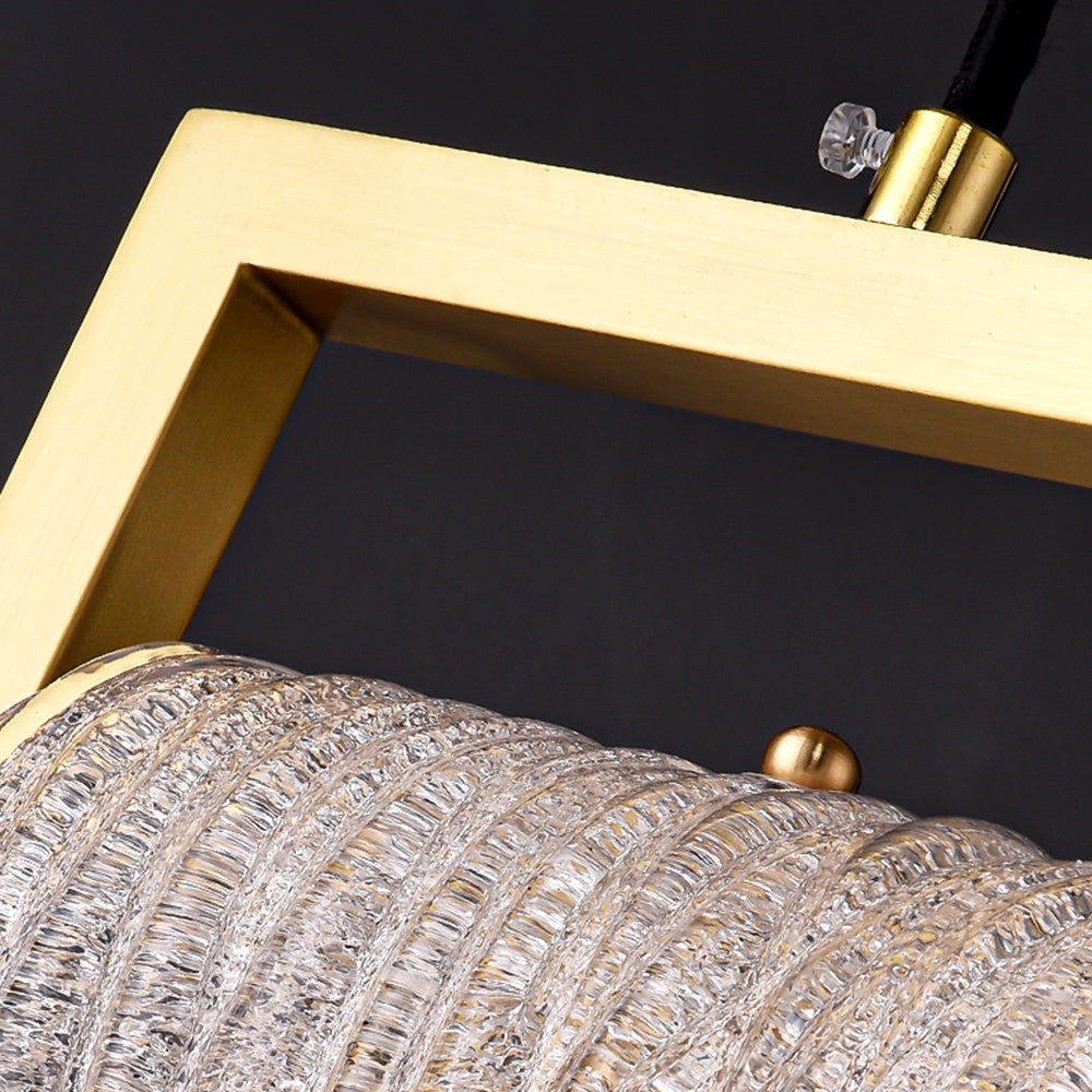 Kristy Modern Flowing Jelly Pendant Light, Gold, Crystal/Brass - Neutralighting