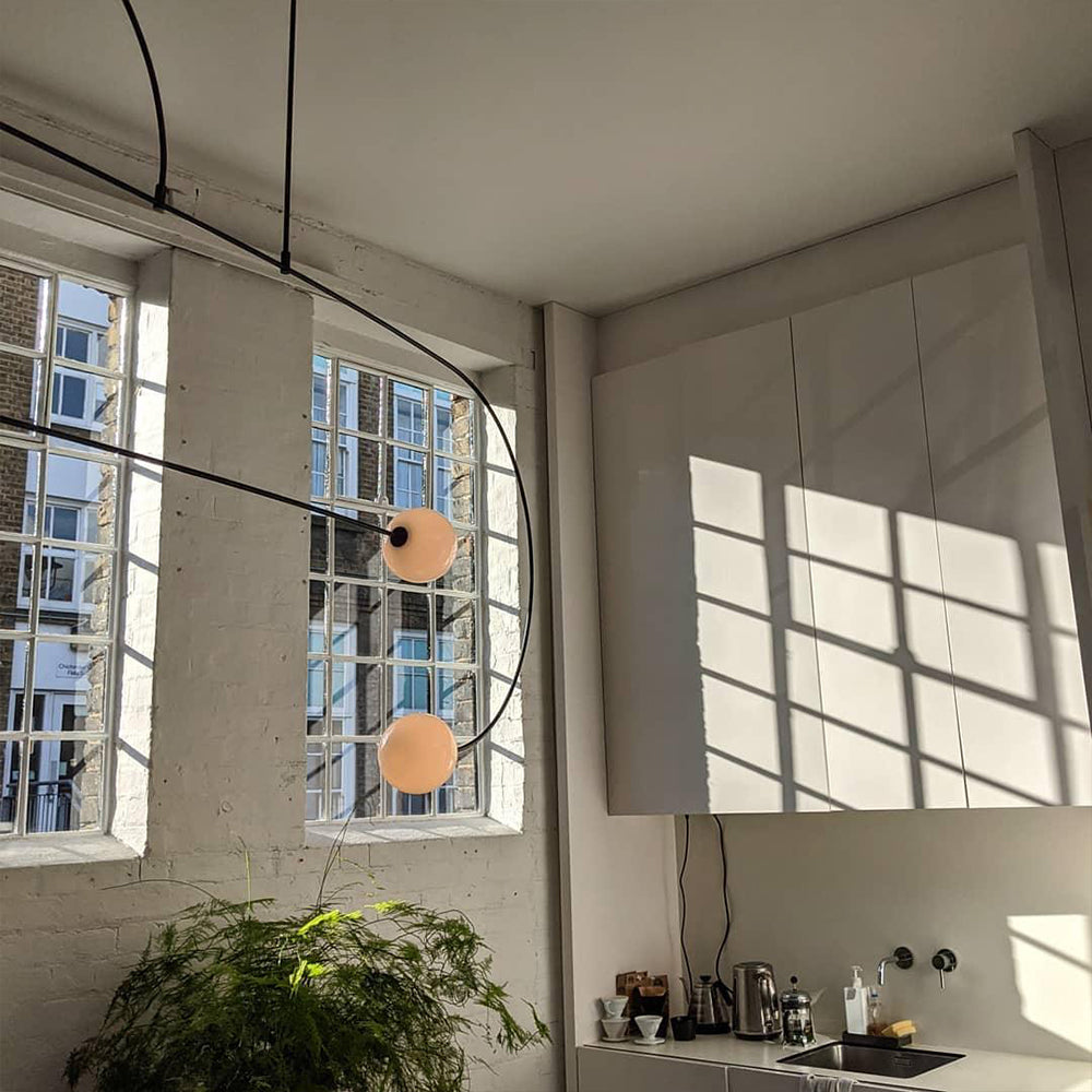 Arisha Minimalist Linear Mobile Pendant Light, Black - Neutralighting