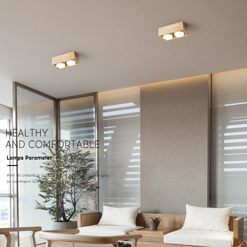 Muto Ceiling Light No Main Light, Wood - Neutralighting