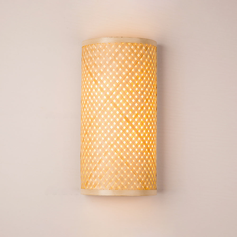 Muto Led Wall Mounted Bedside Lamp, Rattan/Acrylic, Bedroom - Neutralighting