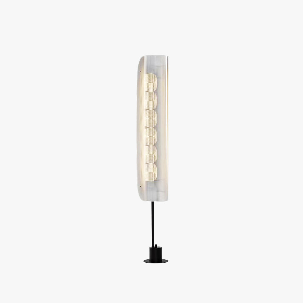 Salgado Nordic Minimalistic White Floor Lamp, Metal & Acrylic - Neutralighting