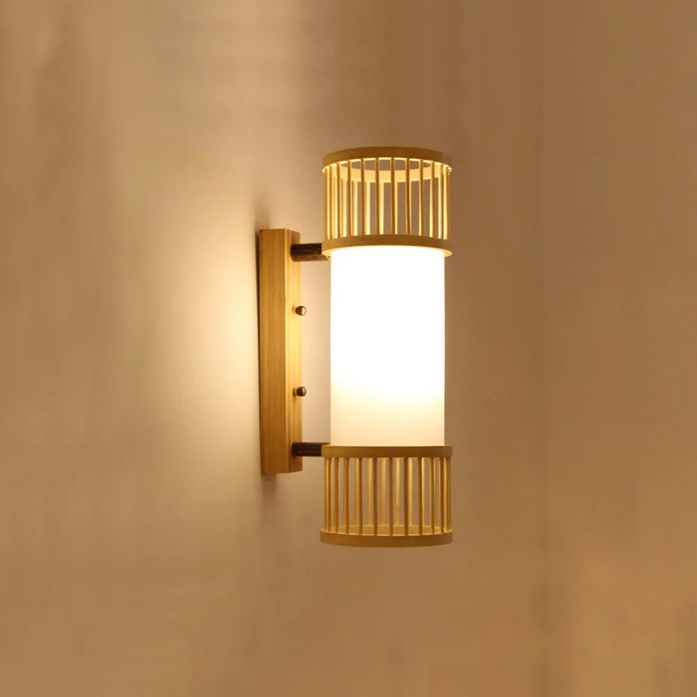 Ritta Wall Lamp Rustic, Muto Rattan Weaving LED, Hallway Wall Sconce - Neutralighting