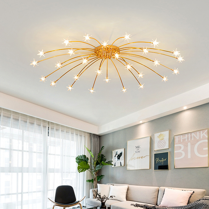 Arisha Art Deco Starry Flush Mount Ceiling Light - Neutralighting