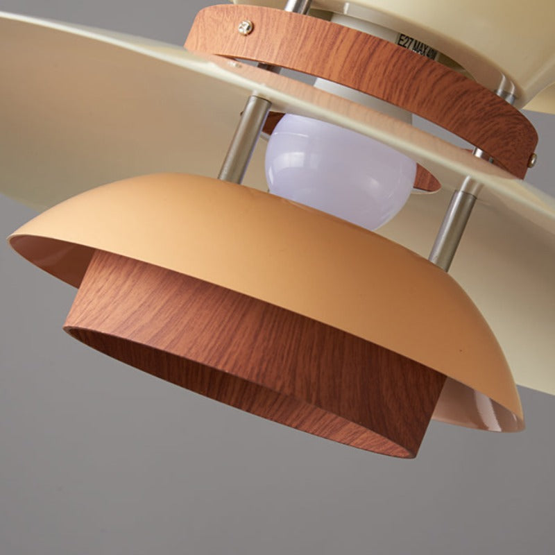 Valentina Modern Pendant Light Black/White/Wood Metal Dining Room - Neutralighting