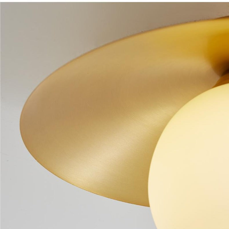 Arisha Nordic Retro LED Flush Mount Ceiling Light Metal Glass Corridor - Neutralighting
