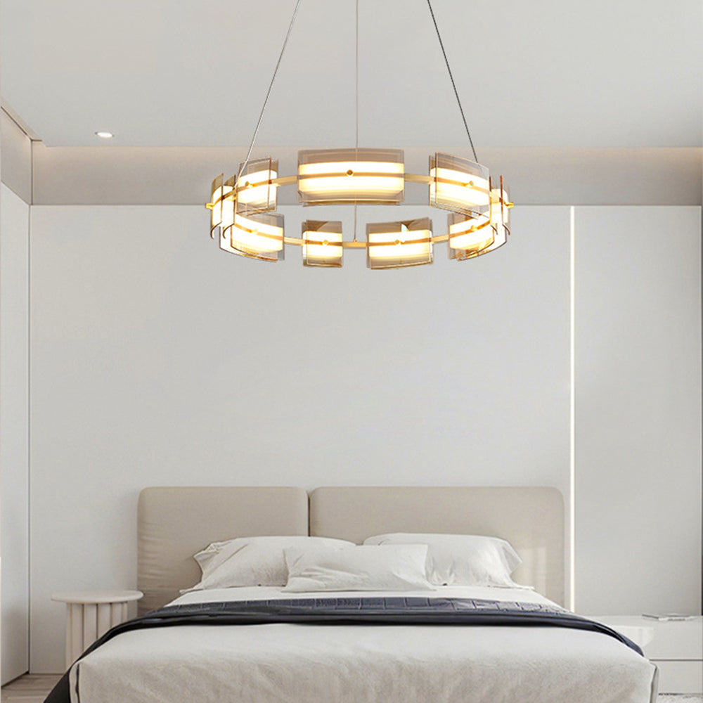 Arisha Minimalist Ring Metal Pendant Light,Black/Gold - Neutralighting