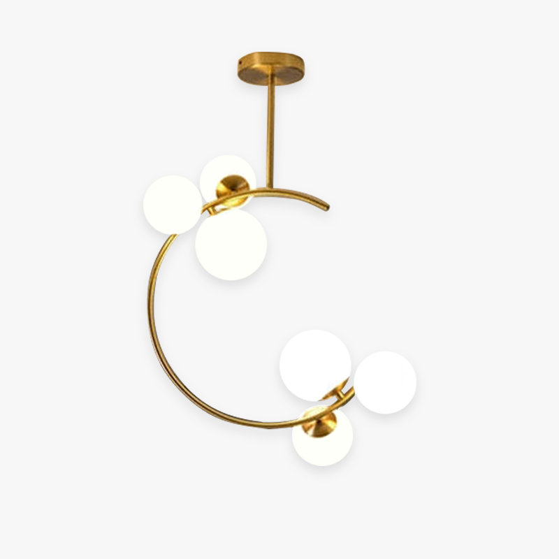 Valentina Modern Glass Globe Pendant Light, Metal & Glass, 3 Style - Neutralighting