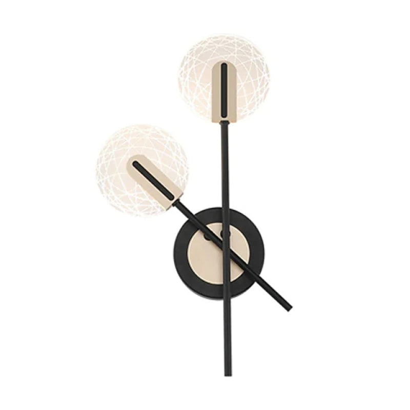 Valentina Wall Lighting Disc Modern, Metal/Acrylic, Black/White, Bedroom - Neutralighting