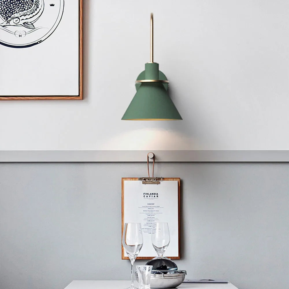 Valentina Vintage Horn Shape Metal Wall Lamp, Living room/Bedroom/Bathroom - Neutralighting