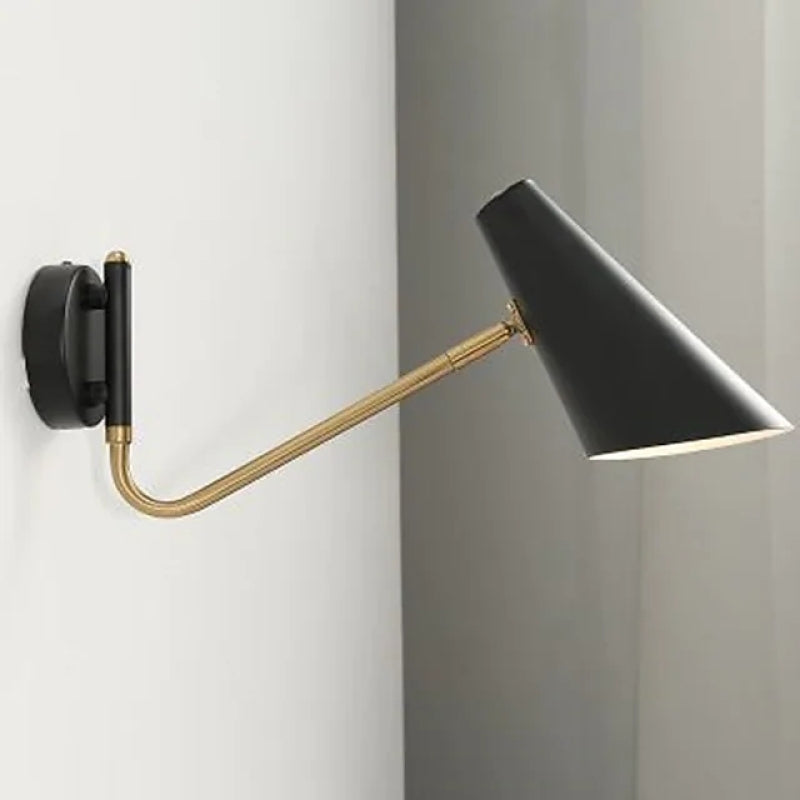 Epoch Rotatable Wall Lamp, Black & White & Gold, Bedroom - Neutralighting