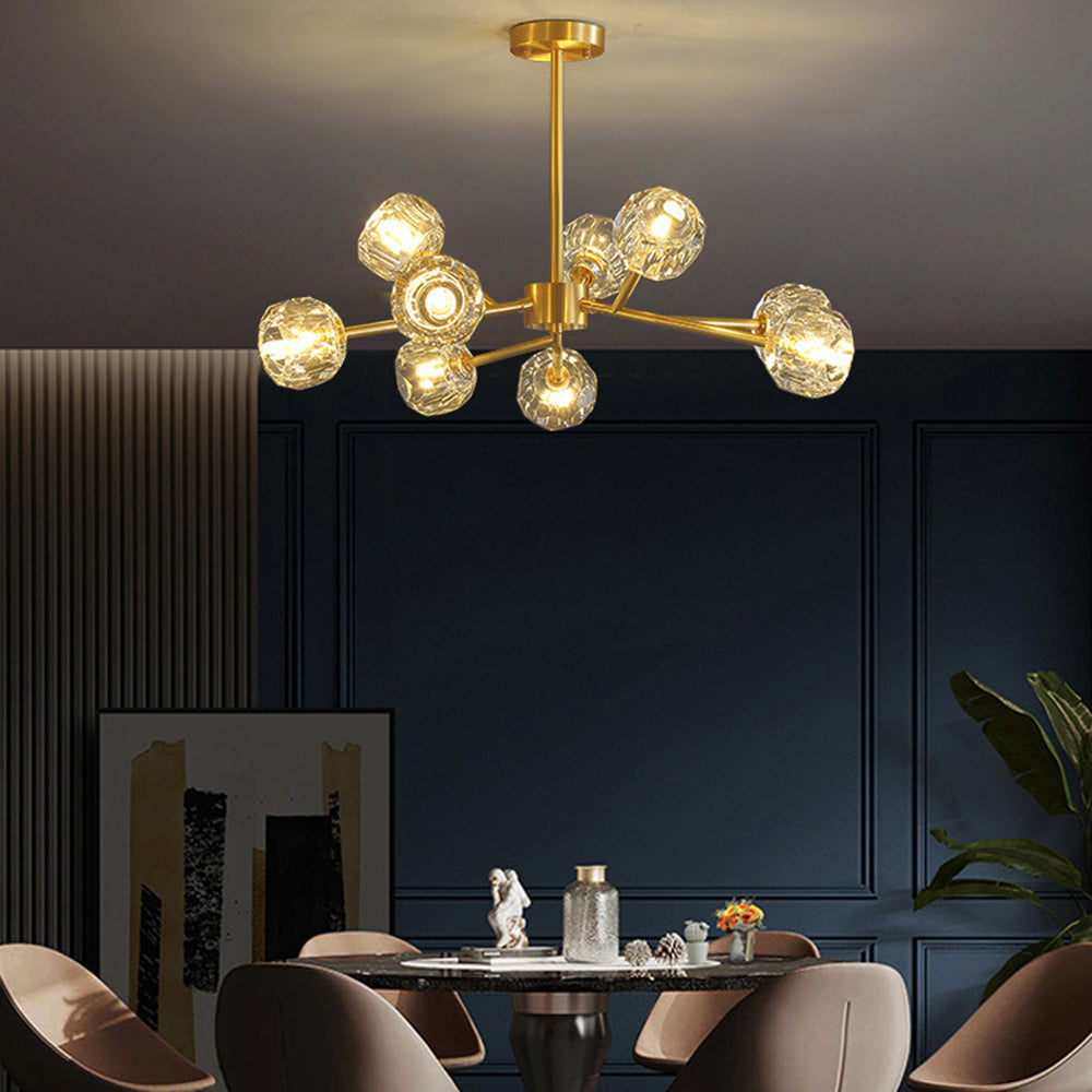 Valentina Modern Blown Metal Pendant Light, Gold - Neutralighting