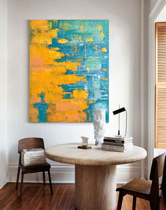 Wall Art Abstract Pop Impasto Modern Geometric