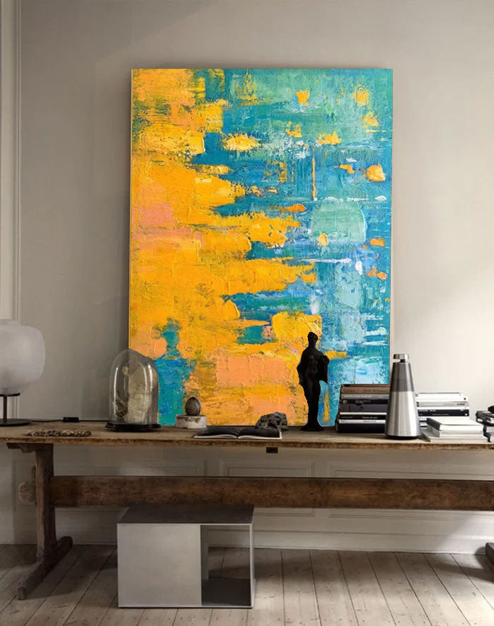 Wall Art Abstract Pop Impasto Modern Geometric