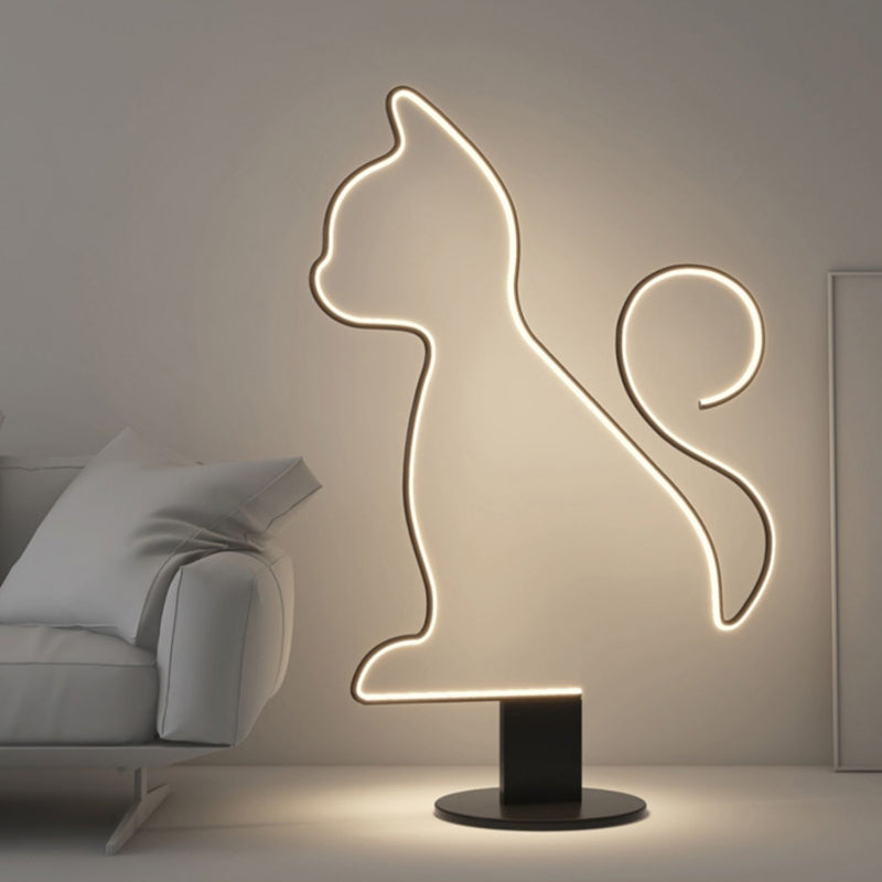 Edge Modern Cat/Dog Linear Metal Acrylic Floor Lamp - Neutralighting