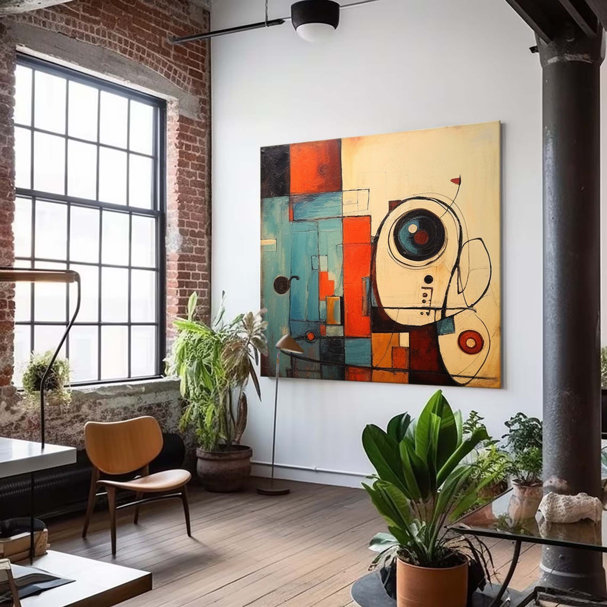 Wall Art Geometric Abstract Retro Futurism