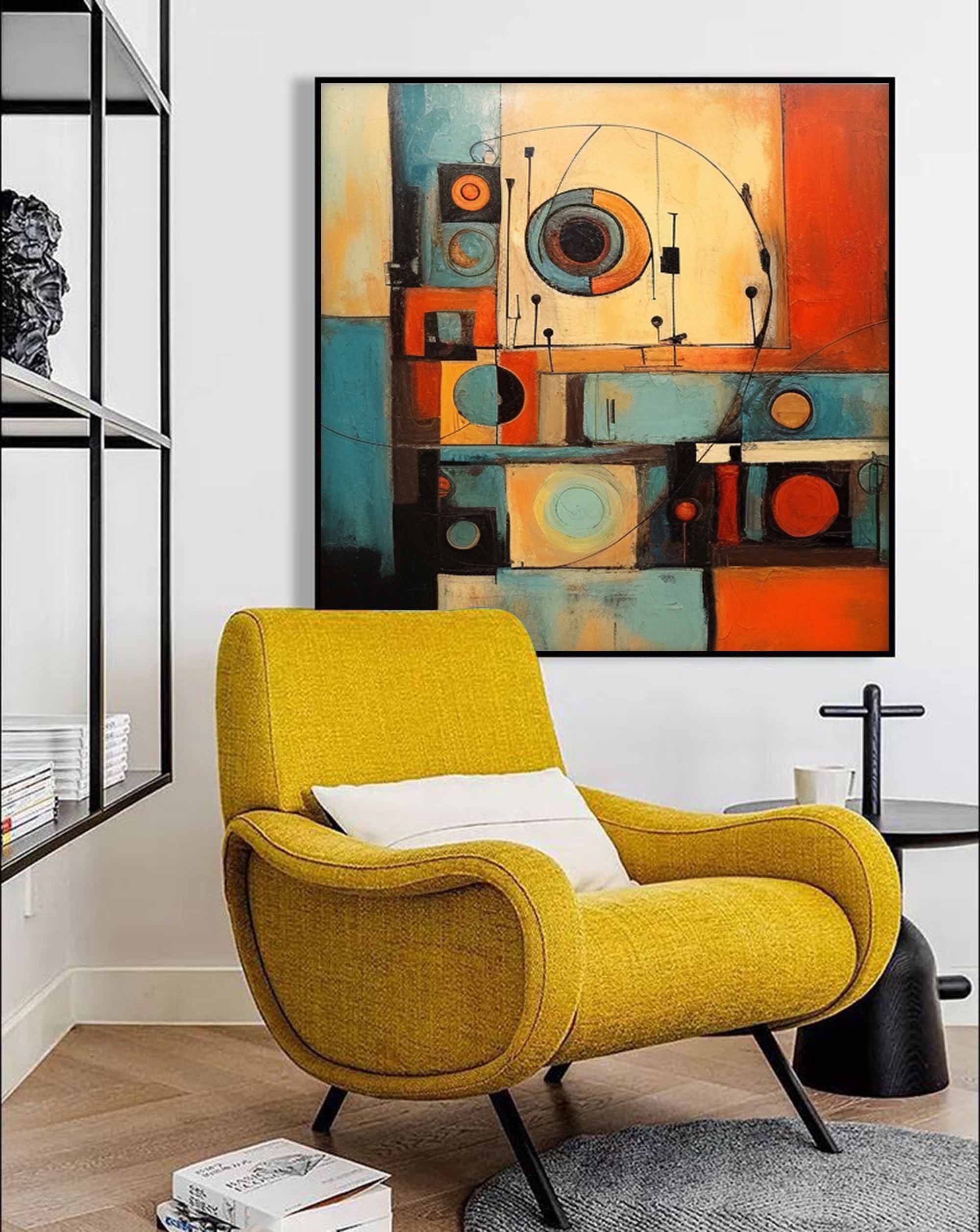 Wall Art Playful Nostalgic Abstract Retro
